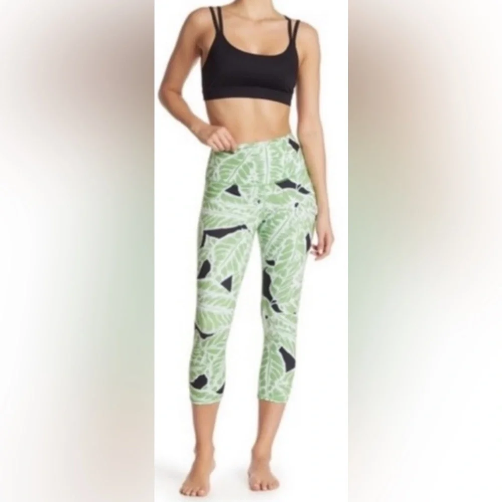 ALO Yoga Palm Printed Cropped Leggings SZ XS